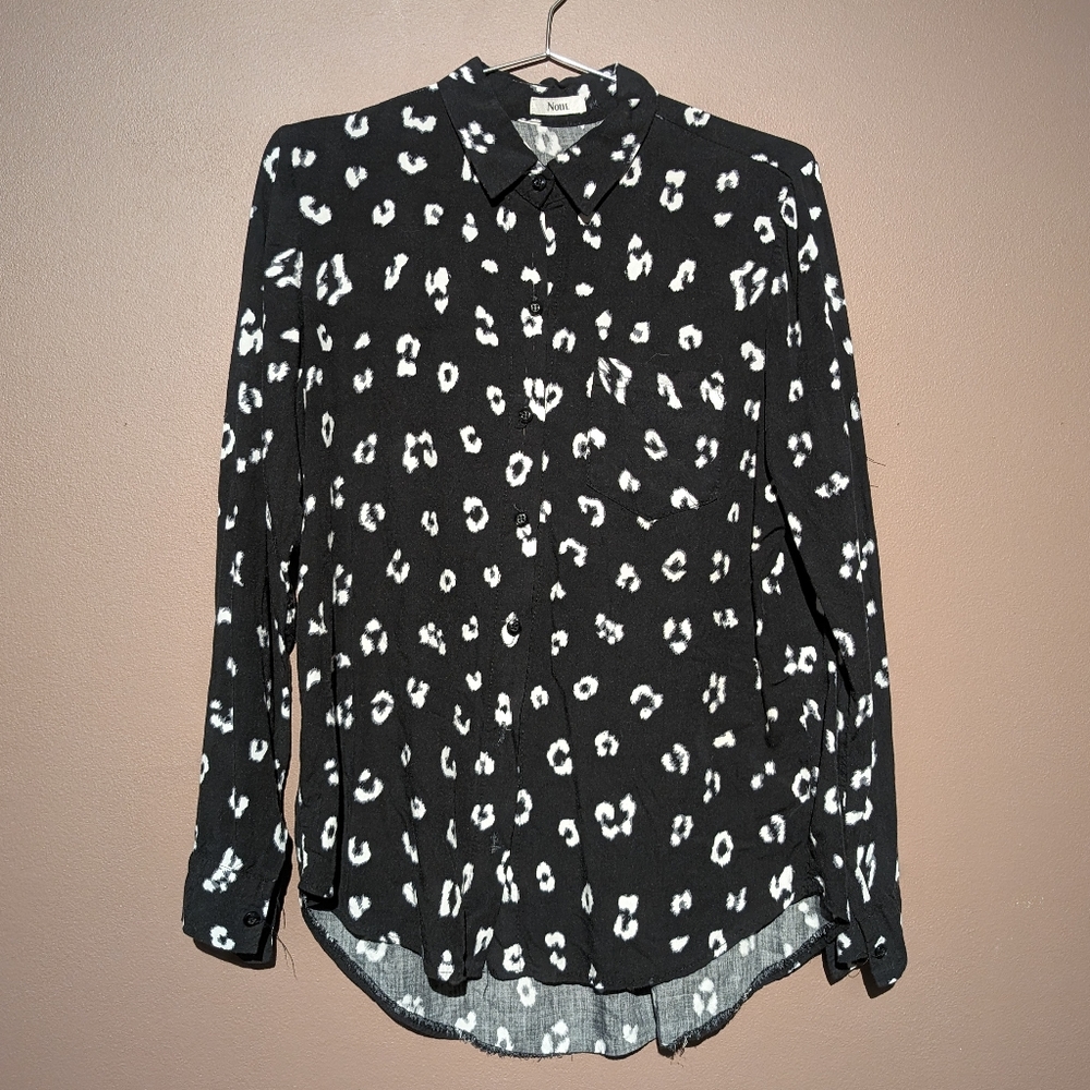 Noul Black Leopard Button up Shirt